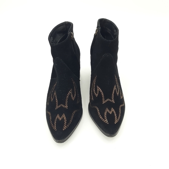 Matisse | Vox Western Embroidered Bootie in Black Suede - Picture 4 of 12